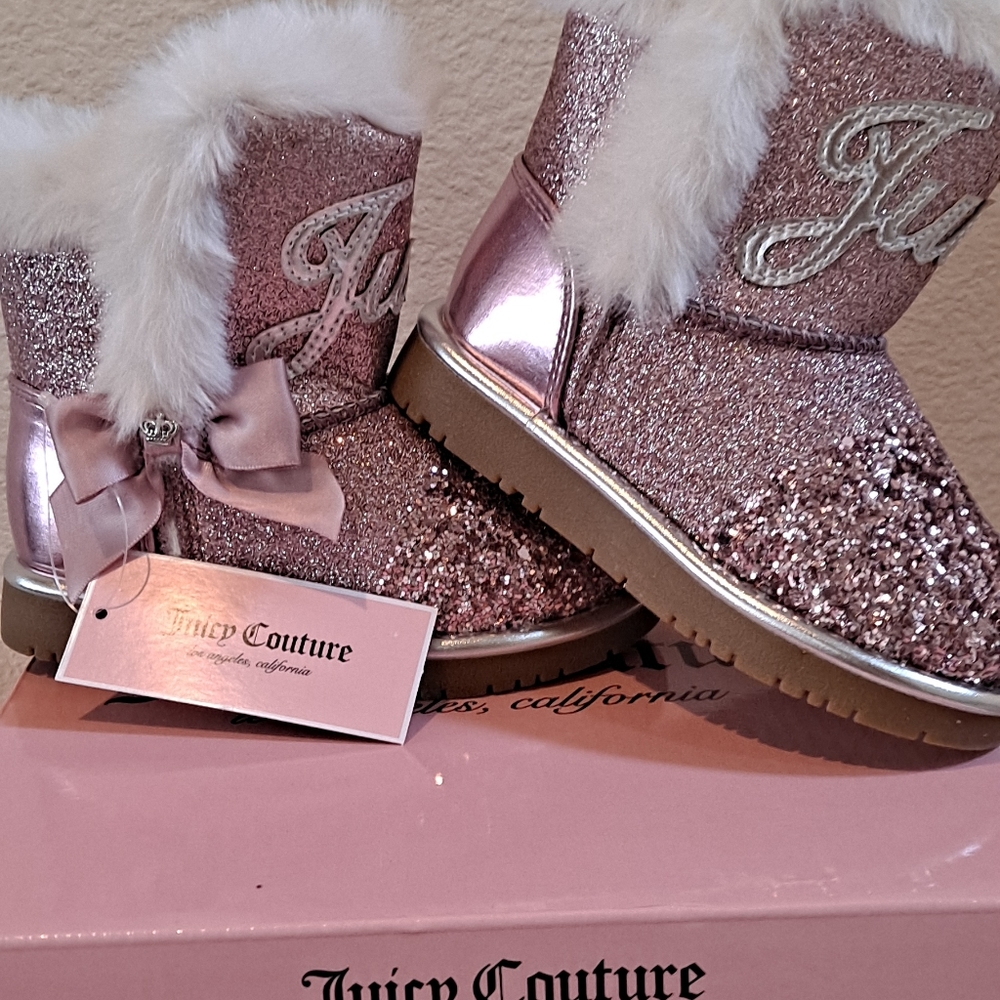 Juicy Couture Toddler boots Lil Banning, size 7m pink